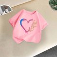 thumbnail image 1 of Rbaofujie Hauts pour Filles Été Manches Courtes Col Rond T-Shirts T-Shirt Basique pour Enfants, 1 of 5