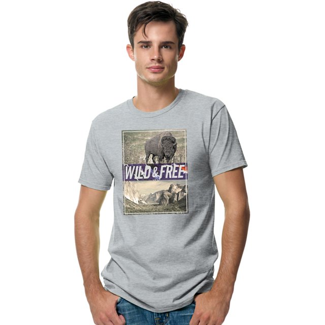 Hanes T-Shirt Graphique pour Hommes, 3TG, Wild Free