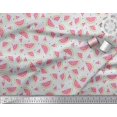 thumbnail image 2 of Soimoi Silk Fabric Seeds & Watermelon Fruits Fabric Prints by Yard 42 Inch Wide, 2 of 3