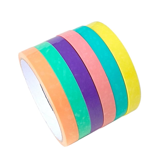 Decodeary 6 Pcs Ruban Adhésif Amusant à Rouler pour Enfants Accessoires pour la Maison