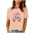 thumbnail image 2 of Meichang T-Shirts de la Saint-Valentin pour Femmes, T-Shirt Graphique Cœur d'Amour, Manches Courtes, Col Rond, Décontracté, Blouses, Joyeuse Saint-Valentin, 2 of 5