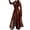 Brown, variant on IROINID Women's Long Trench Coat Stand Collar Solid Color Long Sleeve Sexy Autumn And Winter Long Coat Imitation Windbreaker Coat, Black