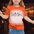 thumbnail image 2 of PMVFHDE T-Shirts Graphiques pour Filles T-Shirts pour Filles T-Shirts d'Été pour Filles T-Shirts pour Filles Hauts pour Fille Enfants Mignon Imprimé Col Rond Manches Courtes T-Shirt Décontracté Haut Orange, 6-7 Ans, 2 of 4