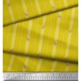 thumbnail image 2 of Soimoi polyester Crepe Fabric Artistic Floral & Stripe Fabric Prints By Yard 52 Inch Wide, 2 of 3