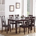 thumbnail image 1 of Cosmic Homes Alexia 7-Piece Classic Wooden Dining Set In PU Upholstery - Espresso, 1 of 6