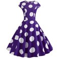 thumbnail image 2 of Ketyyh-chn99 Robes Chemises pour Femmes Robe d'Été Robe Extensible Robe Décontractée Mini Robe Ample Confortable à Rayures Manches Longues Longue Robe Violet,P, 2 of 4