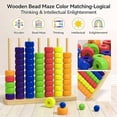 thumbnail image 4 of HCBY Family Game Night Color Stacking Challenge, 2-Player Competitive Puzzle with Wooden Stand, Educational Toy for Color Matching Sequencing, Compact Tabletop Game with 60 Colorful Rings, 4 of 7