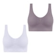 thumbnail image 1 of AherBiu 2pc Plus Size Sports Bras for Women Large Bust High Support Padded Bralettes Seamless Workout Underwear, 1 of 7