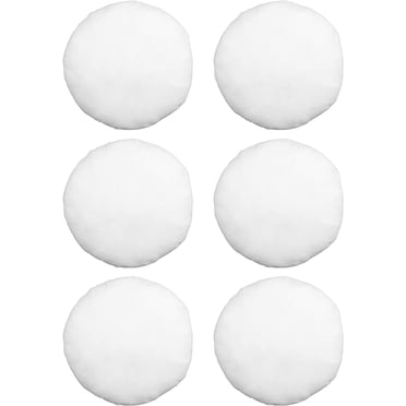 Insert d'Oreiller Rond 26 Pouces Rempli de Polyester, Housse Standard (Lot de 6)