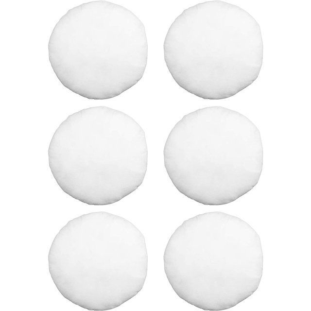 Insert d'Oreiller Rond 22 Pouces Rempli de Polyester, Housse Standard (Lot de 6)