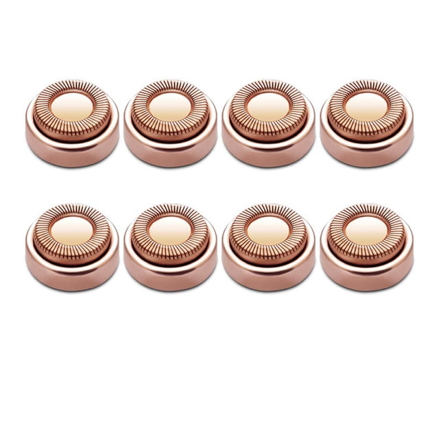 DAMAIE Facial Hair Remover Replacement Blade Heads, 18K Rose Gold Plated Replacement Heads 3pcs