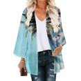 thumbnail image 1 of Nouveaux Hauts pour Femmes 2023 Grande Taille Mode Femme Col Rond T-Shirt Manches Longues Blouse Imprimée Automne Chandail en Molleton Manches Longues pour Femmes, 1 of 5