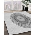 thumbnail image 3 of Ahgly Company Tapis d'Intérieur Lavable à la Machine, Carré, Transitionnel, Gris Platine, Tapis de Zone, 7 Pieds Carré, 3 of 7