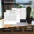 thumbnail image 3 of Time Clocks for Employees Small Business,Attendance Machine with Fingerprint,Password Punching in One,Office Fingerprint Time Clock with 1000 Fingerprints,with 16G U-Disk, 3 of 8