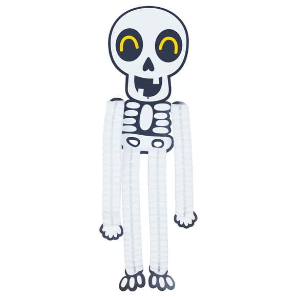 Décoration d'Halloween en papier alvéolé en forme de tête de mort multicolore, 1 pièce, 91 cm (36 po) de hauteur, Way To Celebrate