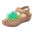 thumbnail image 1 of Mefallenssiah Soft Leather Closed toe Vintage Anti-Slip Sandals for Women, 1 of 4