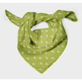 thumbnail image 3 of Bimba Green Bow & Diamond Geometric Pure Silk Printed Head Bandanas Summer Neck Wrap Scarf 40 x 80 Inches, 3 of 6