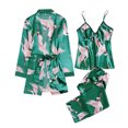 thumbnail image 1 of WTXUE Ensembles de Pyjama pour Femmes / Pyjamas Polyester Imprimé Quotidien Femme / 3 Pcs Vert m, 1 of 8