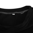 thumbnail image 4 of Mikilon Ensemble Élégant pour Femmes 2 Pcs Manches Courtes Couleur Unie Col Rond (Haut + Pantalon) Mode Manches Courtes Ensemble Chemise Col Rond Noir TG, 4 of 7