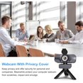 thumbnail image 2 of Webcam with Microphone for Desktop, 1080P HD USB Computer Cameras with Privacy Cover&Webcam Tripod, Streaming Webcam with Flexible Wide Angle Webcam, 2 of 5