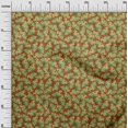 thumbnail image 3 of oneOone Rayon Orange Fabric Peacock Sewing Craft Projects Fabric Prints By Yard 56 Inch Wide, 3 of 5