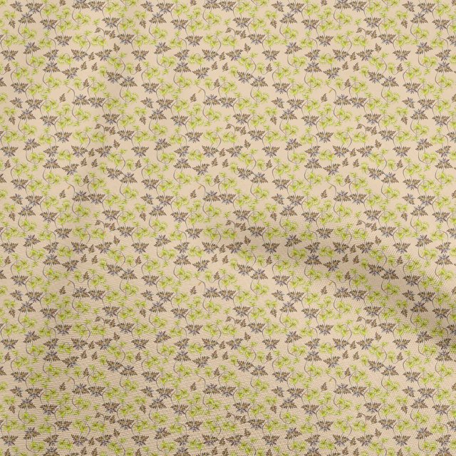 oneOone Georgette Viscose Peach Fabric Floral Sewing Craft Projects Fabric Prints By Yard 42 Inch Wide