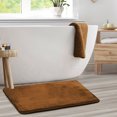thumbnail image 1 of 1 Large Clara Clark Bath Mat Bathroom Rug - Absorbent Memory Foam Bath Rugs - Non-Slip, Thick, Cozy Velvet Feel Microfiber Bathrug, Plush Shower, Toilet- Floor Bathmats Carpet - Brown - 20"x32", 1 of 6