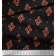 thumbnail image 2 of Soimoi polyester Crepe Fabric Filigree Damask Print Fabric by Yard 52 Inch Wide, 2 of 3