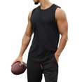thumbnail image 4 of Kmbangi Men Sports Tank Top Sleeveless Round Neck Tops Running Fitness Tops, 4 of 6