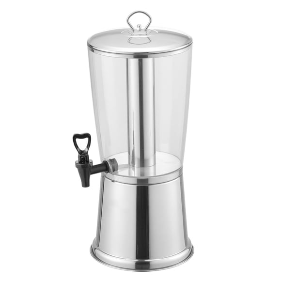 KFFKFF Distributeur de Boissons, Distributeur de Boissons de 2,1 Gallons pour Fêtes, Distributeurs de Jus en Acier Inoxydable + Plastique avec Robinet et Chambre à Glace, Distributeurs pour Thé Glacé Limonade Jus Eau