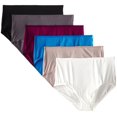 thumbnail image 1 of Fruit Of The Loom Womens 6 Pack Microfiber Brief Panties, 5, Assorted, 5, 1 of 5