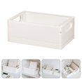 thumbnail image 3 of Bamboohart 4 Pieces Cube Storage Bin White Collapsible Crate Trunk Organizer Miss, 3 of 8
