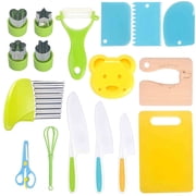 Birdeem 13Pcs Toddler Knife for Chopping Mini Chef Knife Set for Kids Knives Kitchen Knife Set Plastic Children Cooking Cutter Set