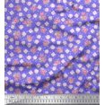thumbnail image 1 of Soimoi Tissu en Rayonne Feuilles & Roses Imprimé Floral 1 Yard 56 Pouces de Large, 1 of 3