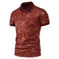 thumbnail image 1 of RKSTN Chemises pour Hommes Manches Courtes Manches Courtes Col Rabattu Imprimé Boutons Blouse Chemise Hauts Chemises Hawaïennes pour Hommes, 1 of 8