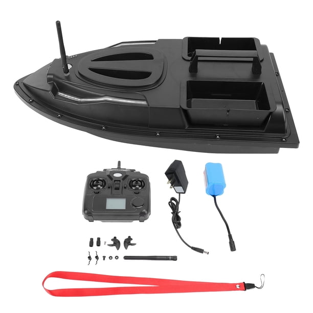 Bateau Appât de Pêche, Bateau à Conduite Autonome RC 500 m avec Télécommande, Régulateur de Vitesse, Charge 1,5 kg, Rappel de Perte de Connexion, Feux de Clignotant pour la Pêche au Lac