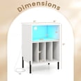 thumbnail image 3 of Costway Record Player Stand Turntable Stand with Vinyl Storage Holder & Shelf Table White White, 3 of 10