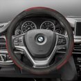 thumbnail image 1 of FH Group FH2002-RED Deluxe Full Grain Authentic Leather Steering Wheel Cover- RED, 1 of 5