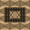 thumbnail image 1 of Ahgly Tapis d'Intérieur Lavable en Machine Carré Transitionnel Marron, 4 Pieds Carré, 1 of 7