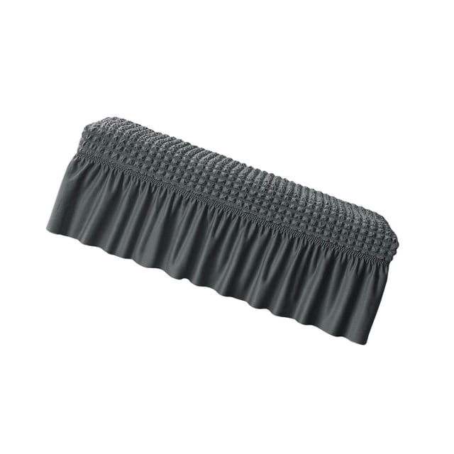 Long Bench Cover Bench Seat Furniture Protector for Living Room Hotel Decor Dark Gray