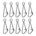 thumbnail image 1 of Unique Bargains 92Lbs Stainless Steel Fishing Snaps Swivels Clips Quick Change Black 150 Pack, 1 of 6