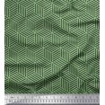 thumbnail image 1 of Soimoi Tissu en Poly Georgette Vert Labyrinthe Géométrique Imprimé 1 Yard 52 Pouces de Large, 1 of 3