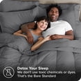 thumbnail image 3 of Bare Home 7-Piece Bed-in-a-Bag - Queen, Gray with Gray Sheet Set, 3 of 7