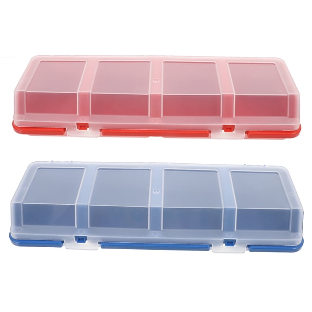 KAKOWELY screw organizer box 2pcs Screws And Nails Organizer Hardware Storage Case Craft Storage Box Screws Box Electronic Parts Storage Holder Small Parts Organizer