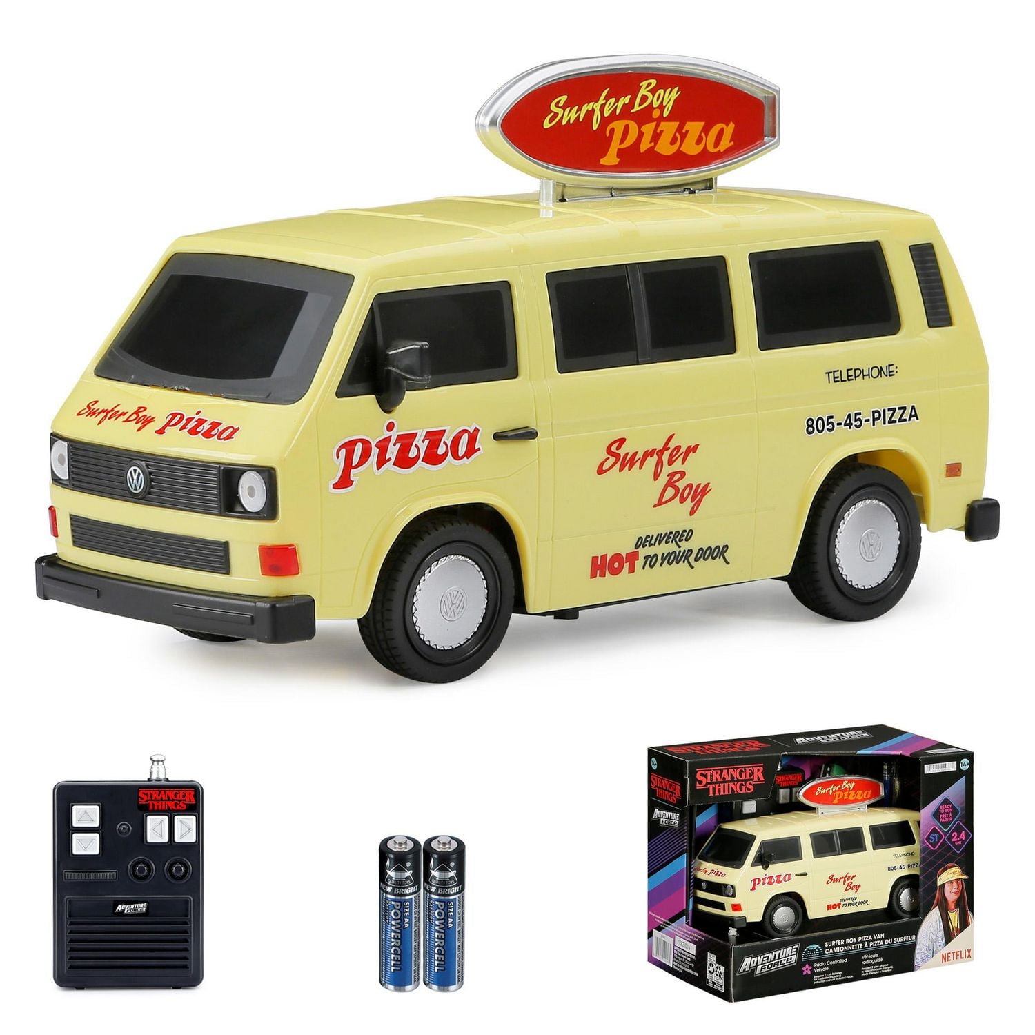 その他 STRANGER THINGS SURFER BOY PIZZA VAN Adventure Force 1:20 Scale Stranger Things Pizza Van Radio Control
