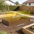 thumbnail image 3 of Outsunny 8x4x1ft Galvanized Raised Garden Bed, Open Bottom Distressed Brown, 3 of 10