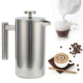 thumbnail image 3 of Coffee Pot, French Press Stainless Steel Coffee Pot Hand Brewed Coffee Tea Maker Tea Maker and Milk Maker for Home (1000ML), 3 of 9