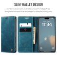 thumbnail image 3 of CaseMe Leather for iPhone 17 Case, Flip Wallet Leather Case with Card Holder Magnetic Closure Shockproof Kickstand Protective Phone Cases Cover for iPhone 17,Blue,For iPhone 17, 3 of 12