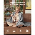 thumbnail image 3 of Grey Heated Throw Blanket - Soft Sherpa Electric Blanket - 10 Adjustable Heat Levels, 10-Hour Timer, ETL Certified, Fast Heating, Machine Washable, 50x60 Inches, 3 of 8