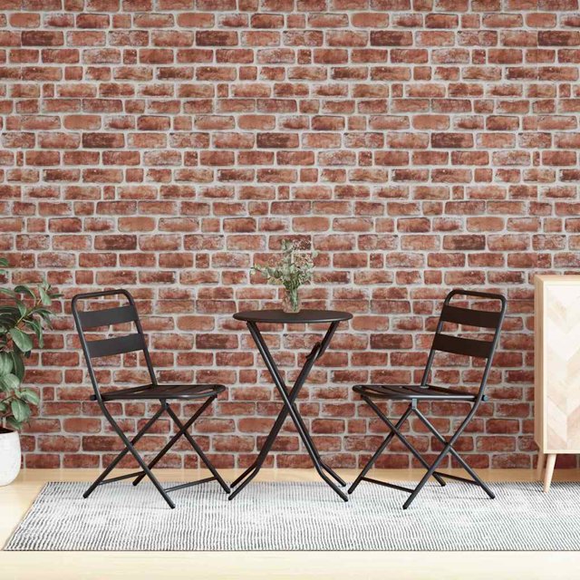 vidaXL 3D Wall Panels with Dark Brown Brick Design 10 pcs EPS